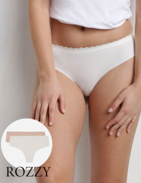 Трусы бразильяна обрезные DIM Body Touch Microfiber 05DT (уп.2шт.) перламутровый/телесный