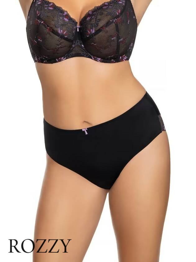 Трусы классика Corin Daisy 03722 черный/сиреневый 