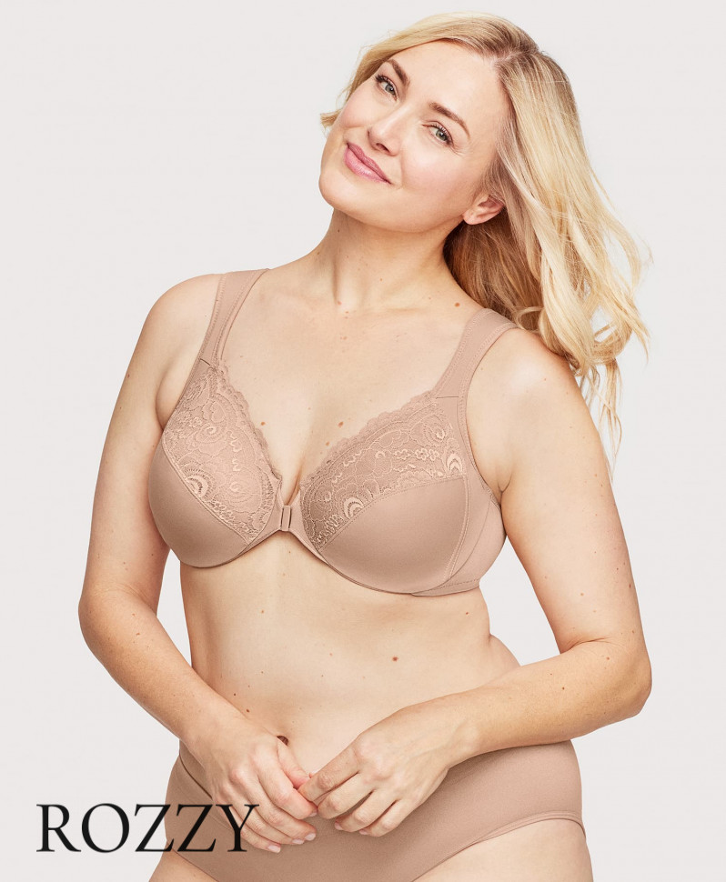 Бюстгальтер спереди застежка Glamorise GI1245 кофе