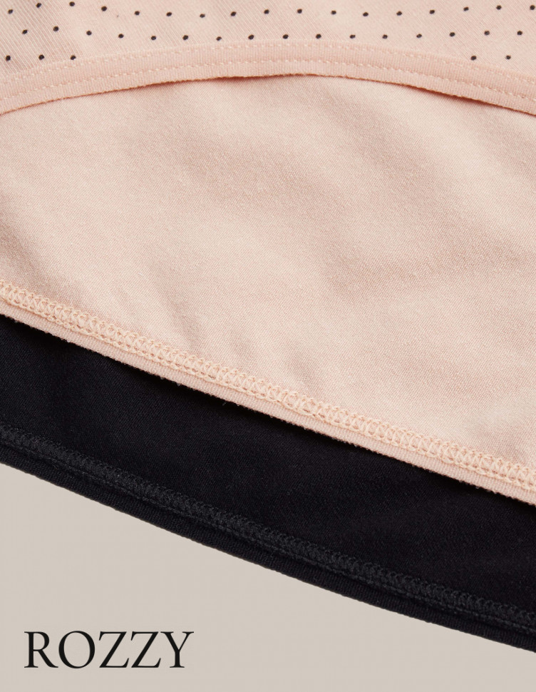 Трусы слипы хлопковые Esotiq Mia-Mia 42268 черный/бежевый (уп.2шт.)