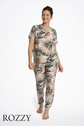 Пижама вискозная Esotiq Leto 40601 серо-зеленый