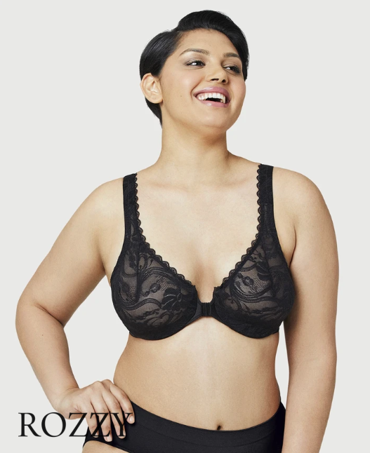 Бюстгальтер спереди застежка Glamorise GI9245 черный