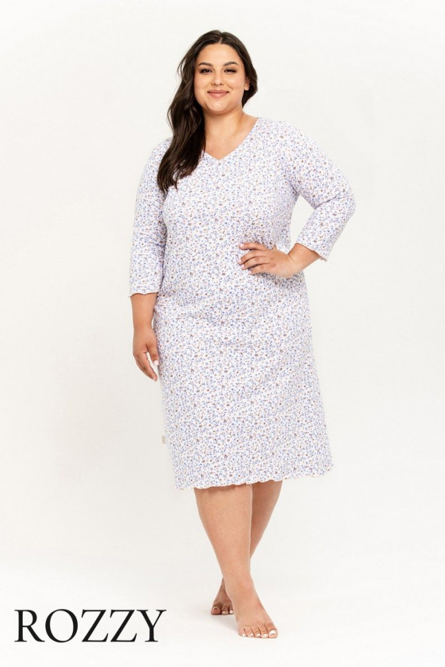 Сорочка хлопковая Taro Ariella Maxi 3241/3258 светло-голубой