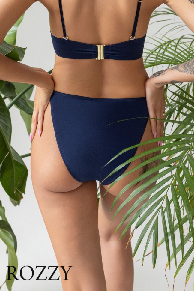 Трусы купальные слипы Kris Line Santorini темно-синий/белый