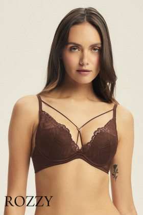 Бюстгальтер планж пуш-ап Esotiq Korin/89X 43582 шоколадный