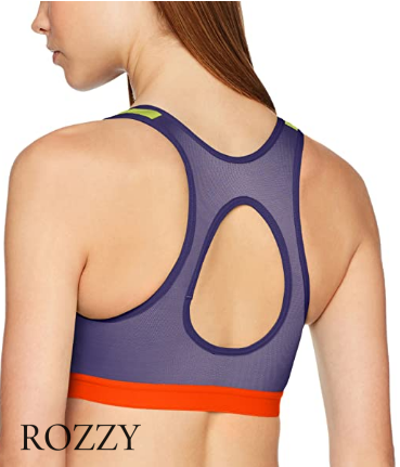 Бюстгальтер спортивный без косточек Shock Absorber S00BW фиолетовый/цитрон
