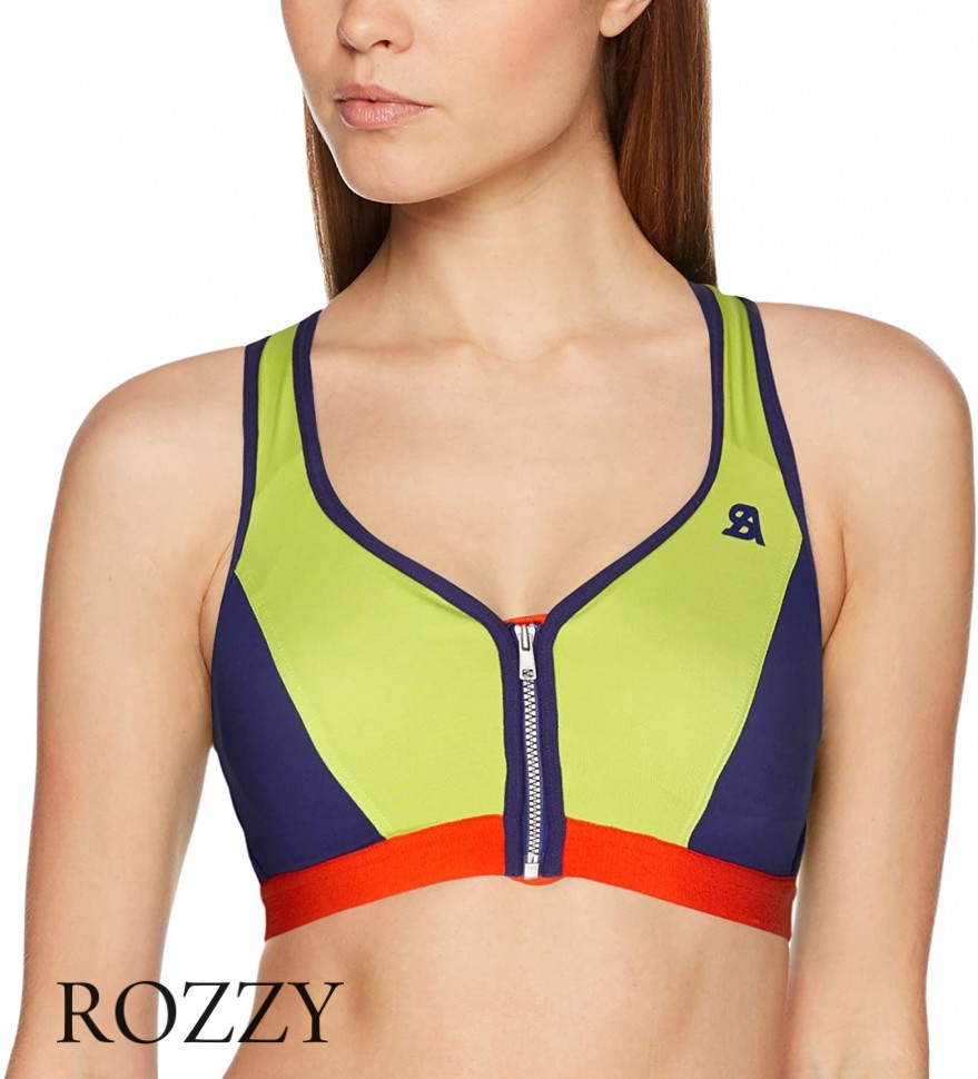 Бюстгальтер спортивный без косточек Shock Absorber S00BW фиолетовый/цитрон